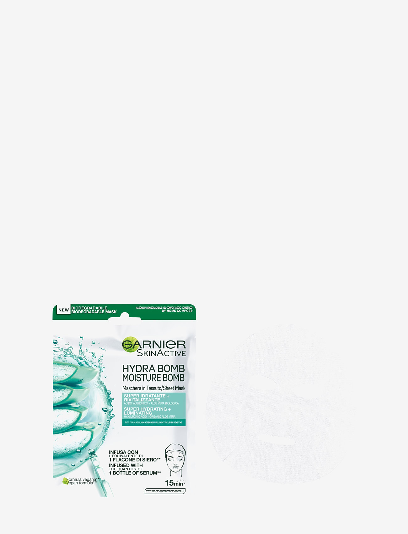 Garnier - Garnier Moisture Bomb Aloe Sheet Mask - sheet masks - no colour - 1