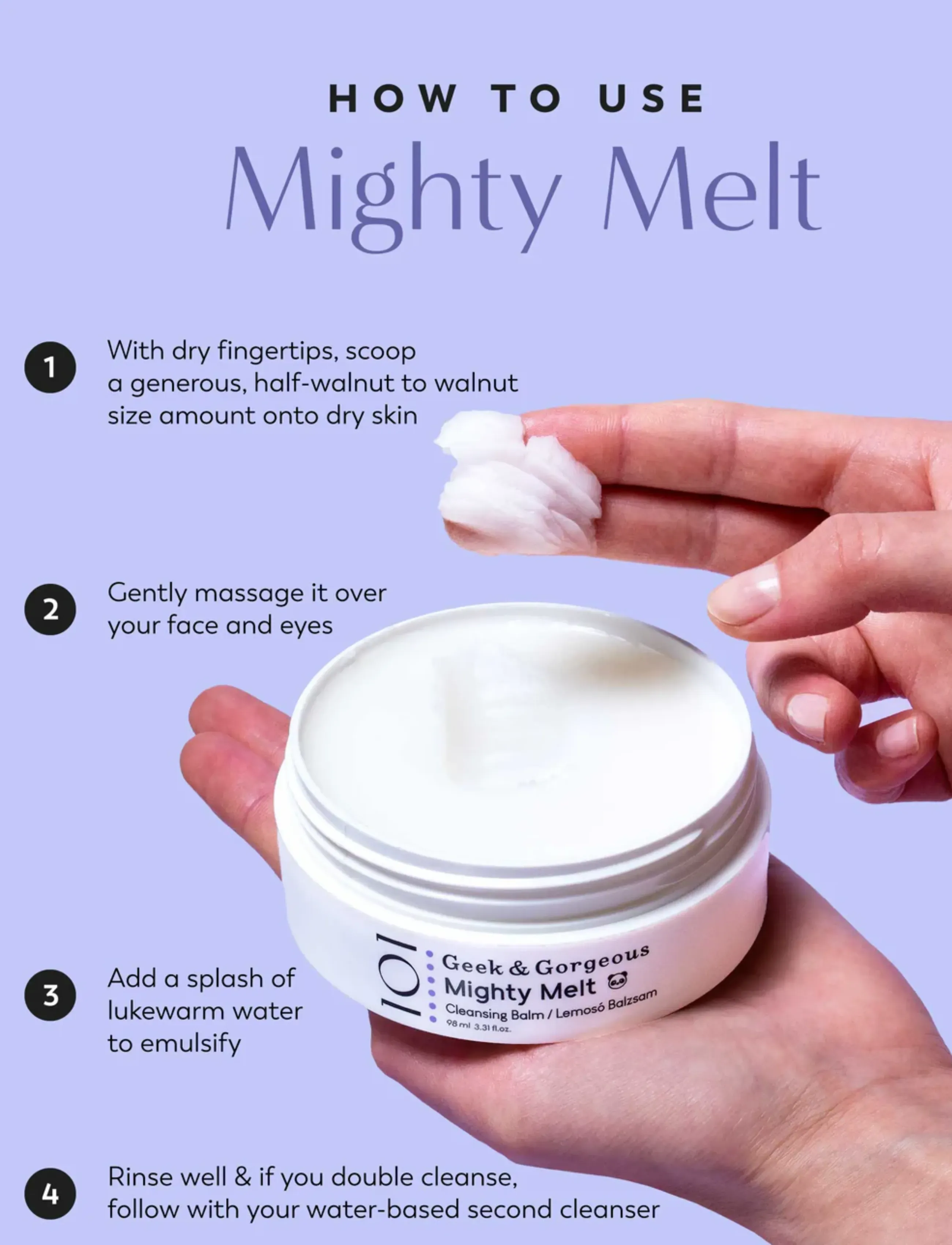 Geek & Gorgeous Mighty Melt Cleansing Balm, 98 ml, Nude, Cleansers > Cleansing Balm, Dame