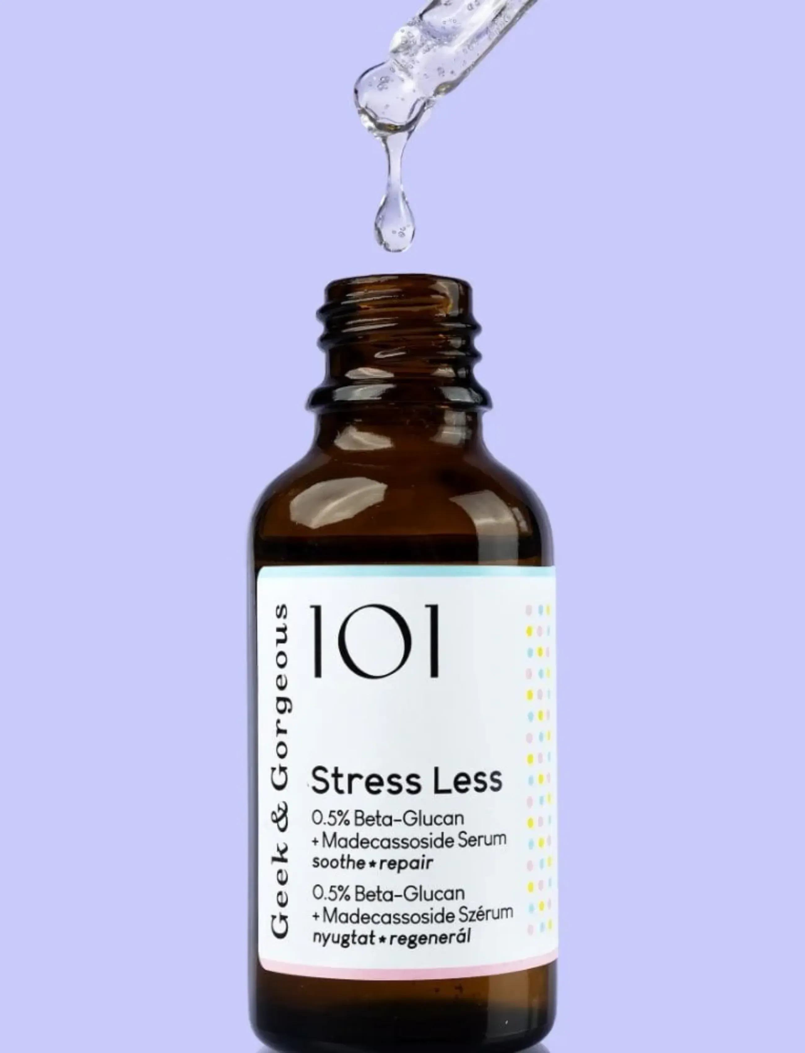 Geek & Gorgeous Stress Less 0.5% Beta-Glucan + Madecassoside Serum, 30 ml, Nude, Ansigt > Serum, Dame