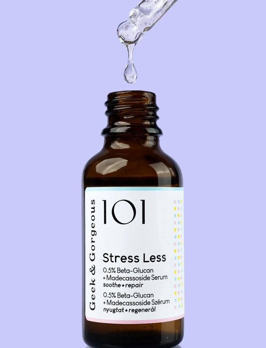 Geek & Gorgeous - Stress Less 0.5% Beta-Glucan + Madecassoside Serum - ansigspleje - clear - 0