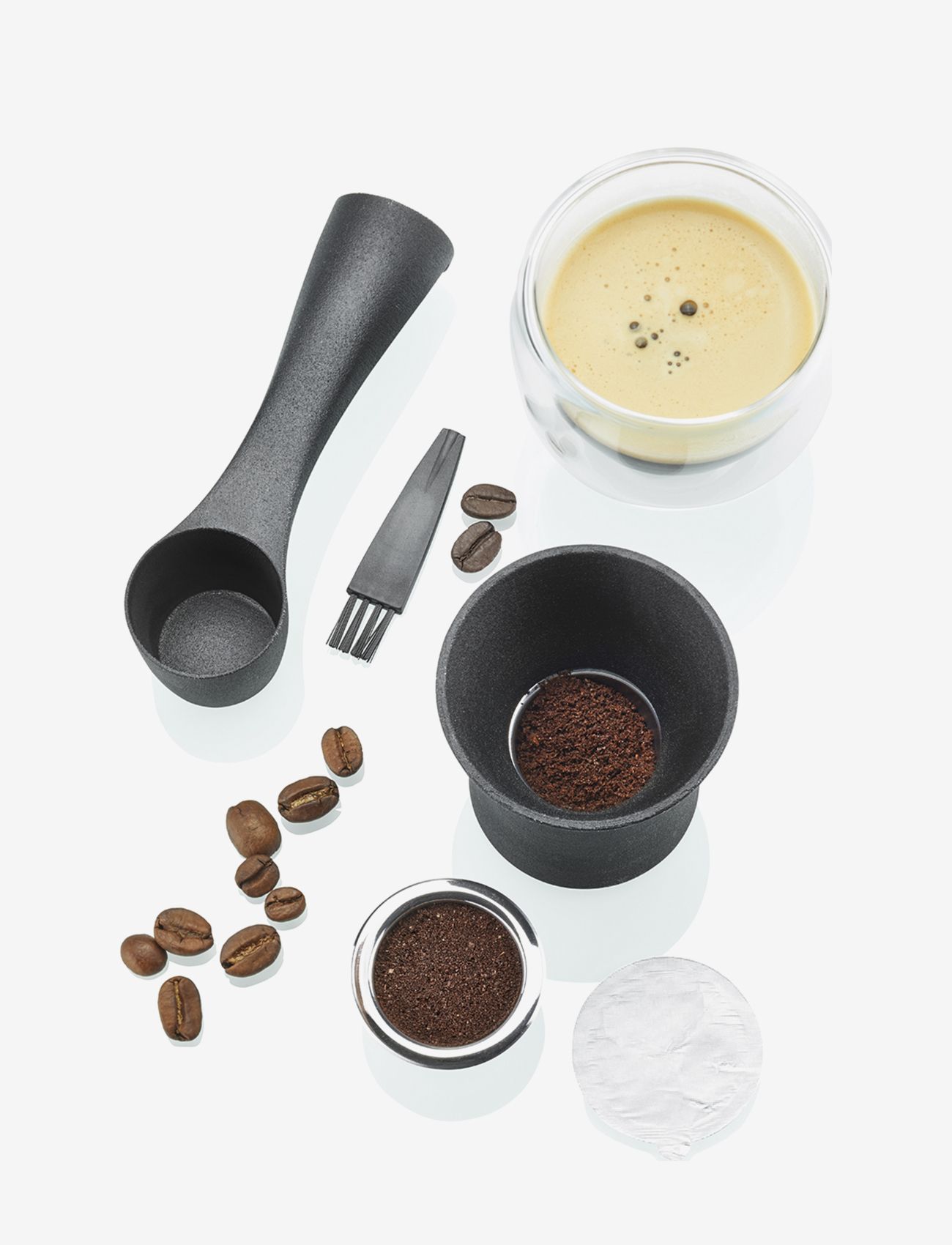 Gefu Genanvendelig Kaffekapsel Sæt 8 Dele Conscio, One Size, Coffee Makers, Schwarz - Espresso Machines, Homeware