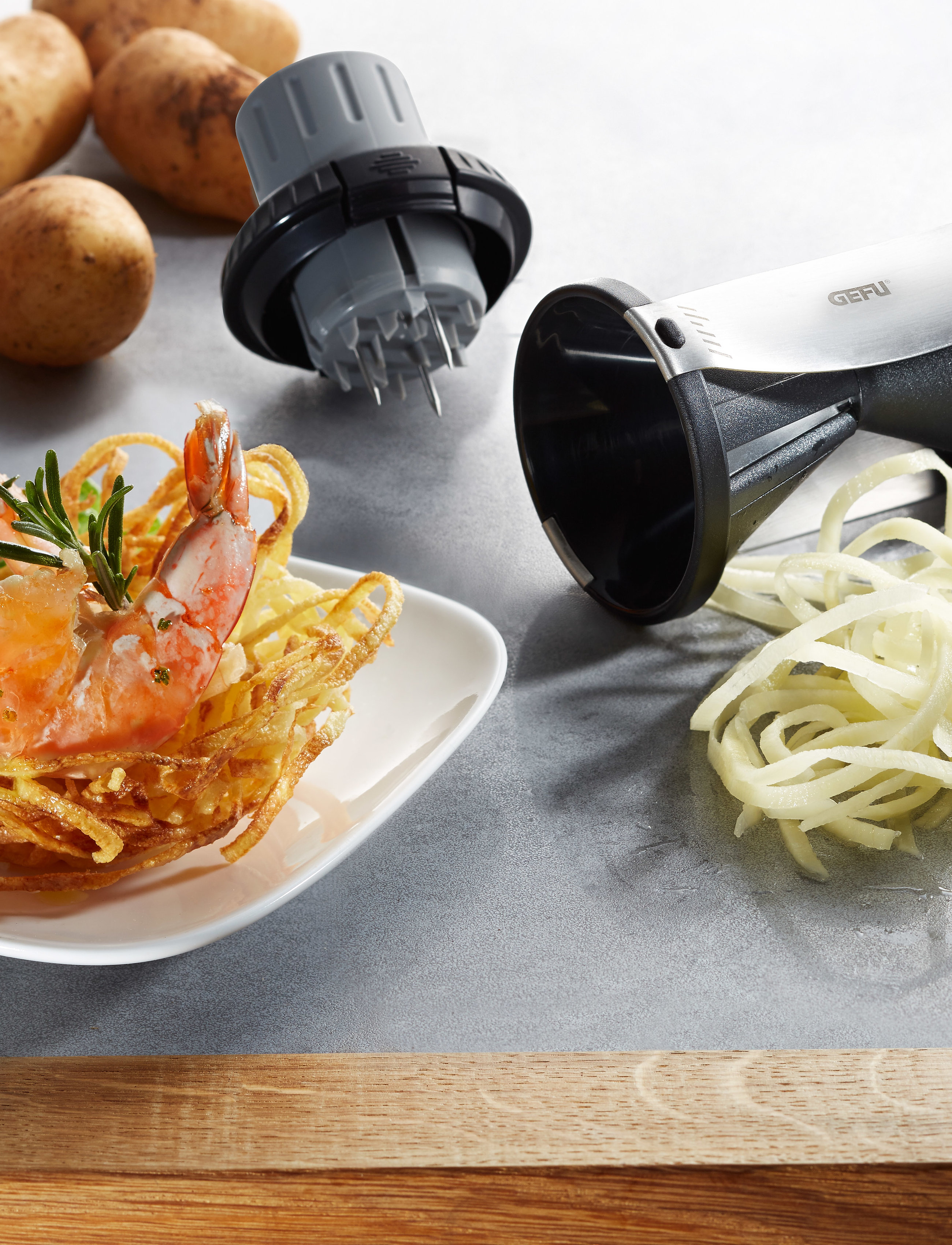 Gefu Spirelli 2.0 Spiralizer T/Grøntsager, L:18 cm, Kitchen Tools, Schwarz - Mandolins, Homeware