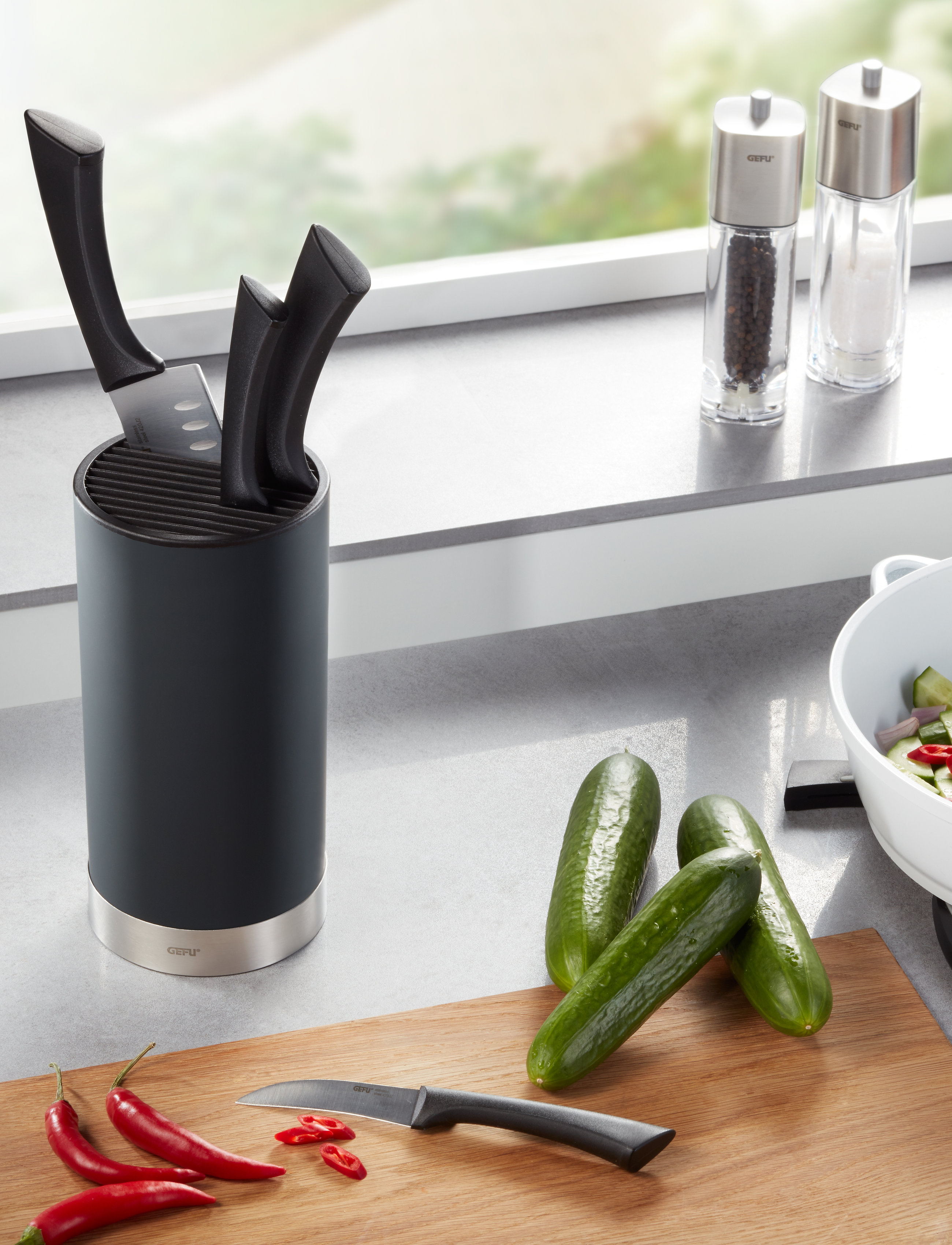 Gefu - Knife block DEPO - black - 2