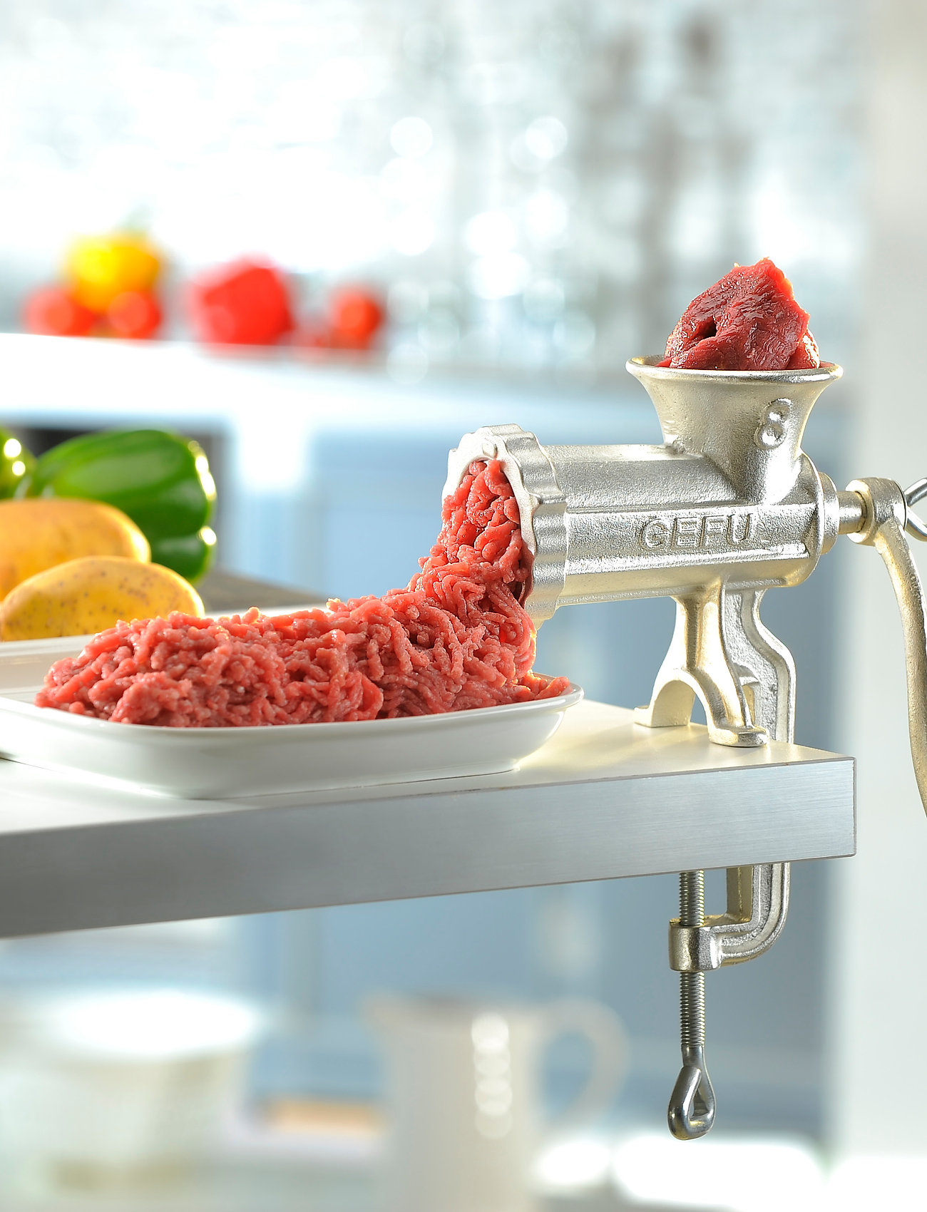 Gefu - Meat mincer TRICA, size 5 - maszynka do mięsa - steel - 1