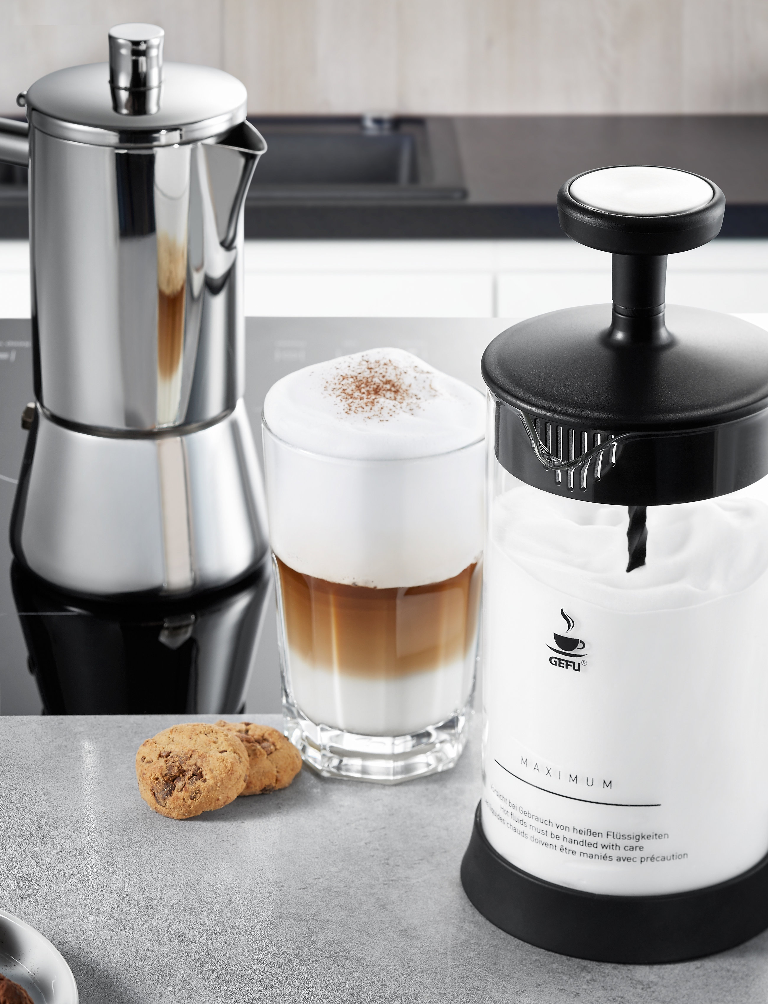 Gefu Mælkeskummer Antonio, 0.27 L, Black, Te- Og Kaffetilbehør > Mælkeskummere, Unisex
