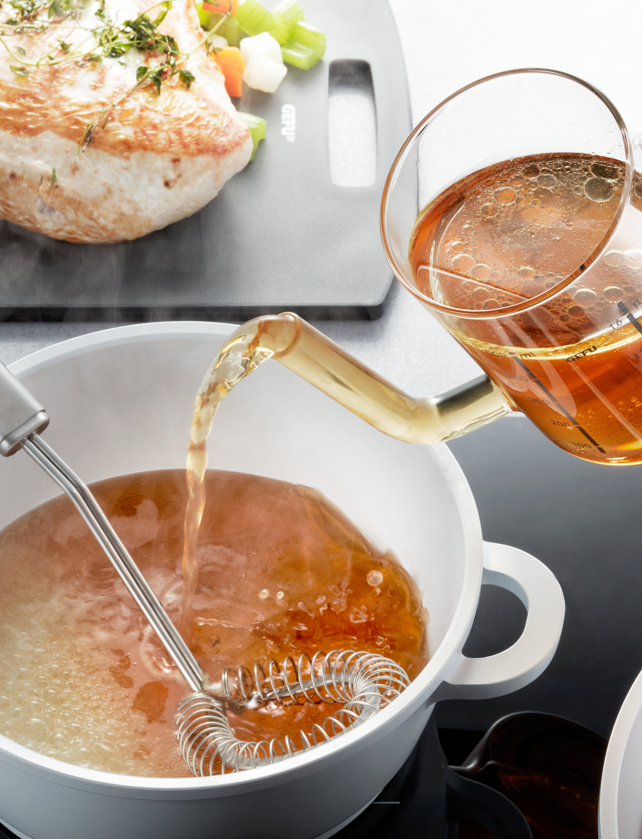 Gefu Kande Med Fedt Seperator, 0.5 L, Kitchen Tools, Nackt - Colanders, Sieves & Funnels, Homeware