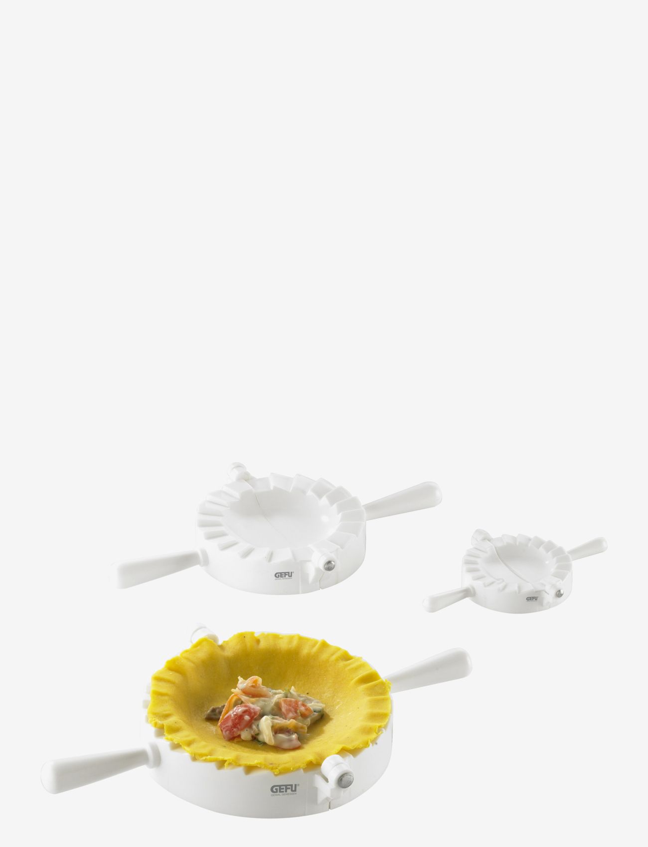 GEFU Ravioliformer I Plast Verona M/3 Runde Dele Weiß - Ø 12.5/9.5/6.0CM - Unisex