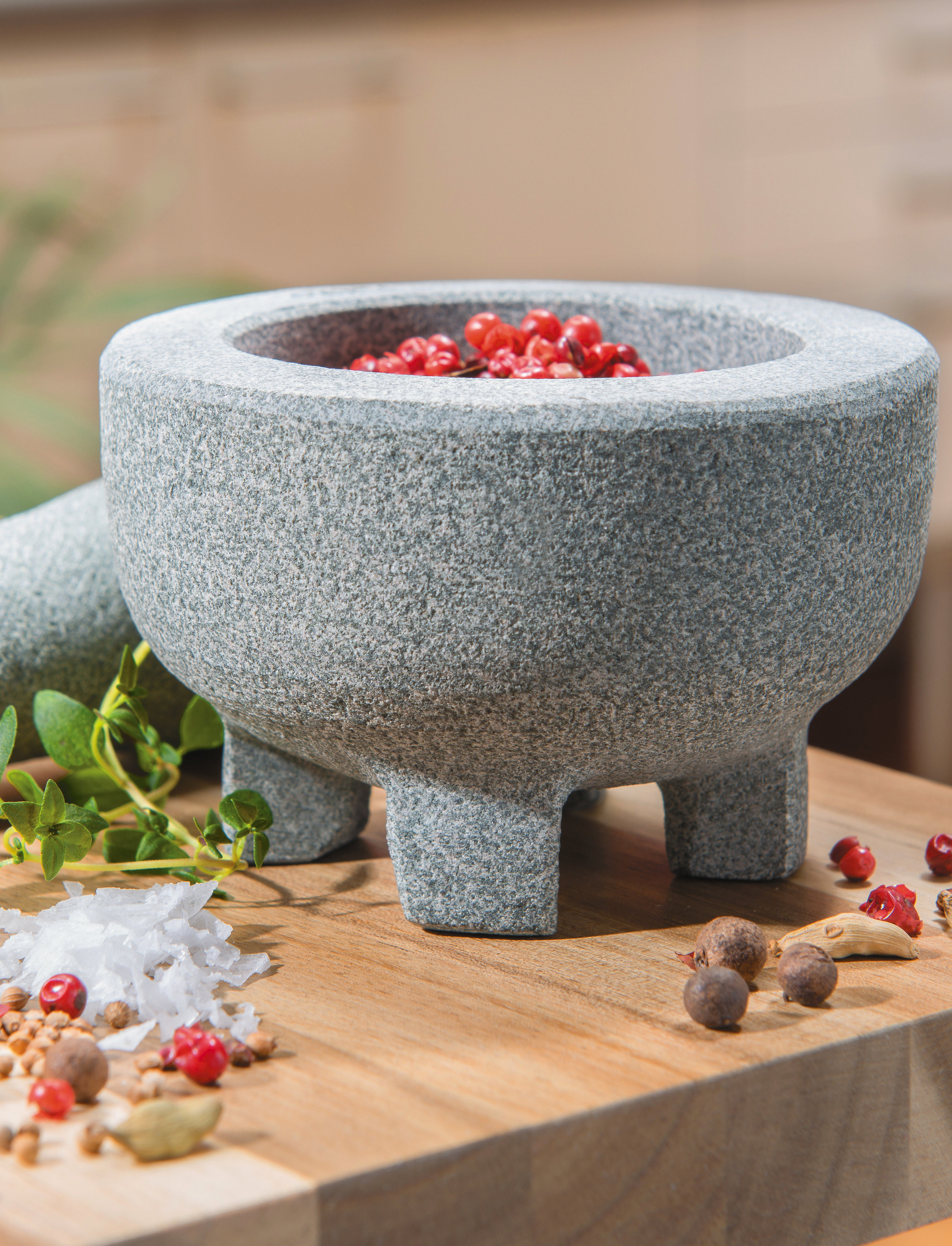 Gefu Granite Mortar Crunchy, Ø 10 cm, Grinders, Grau - Mortars & Pestles, Homeware