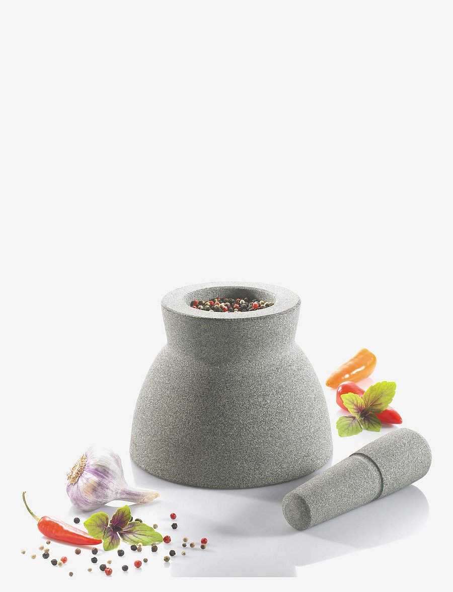 Gefu - Granite mortar CRUNCHY - mörser & stößel - grey - 3