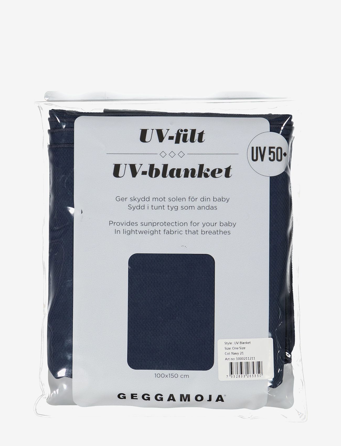 Geggamoja - UV Blanket - babytæpper - navy - 1