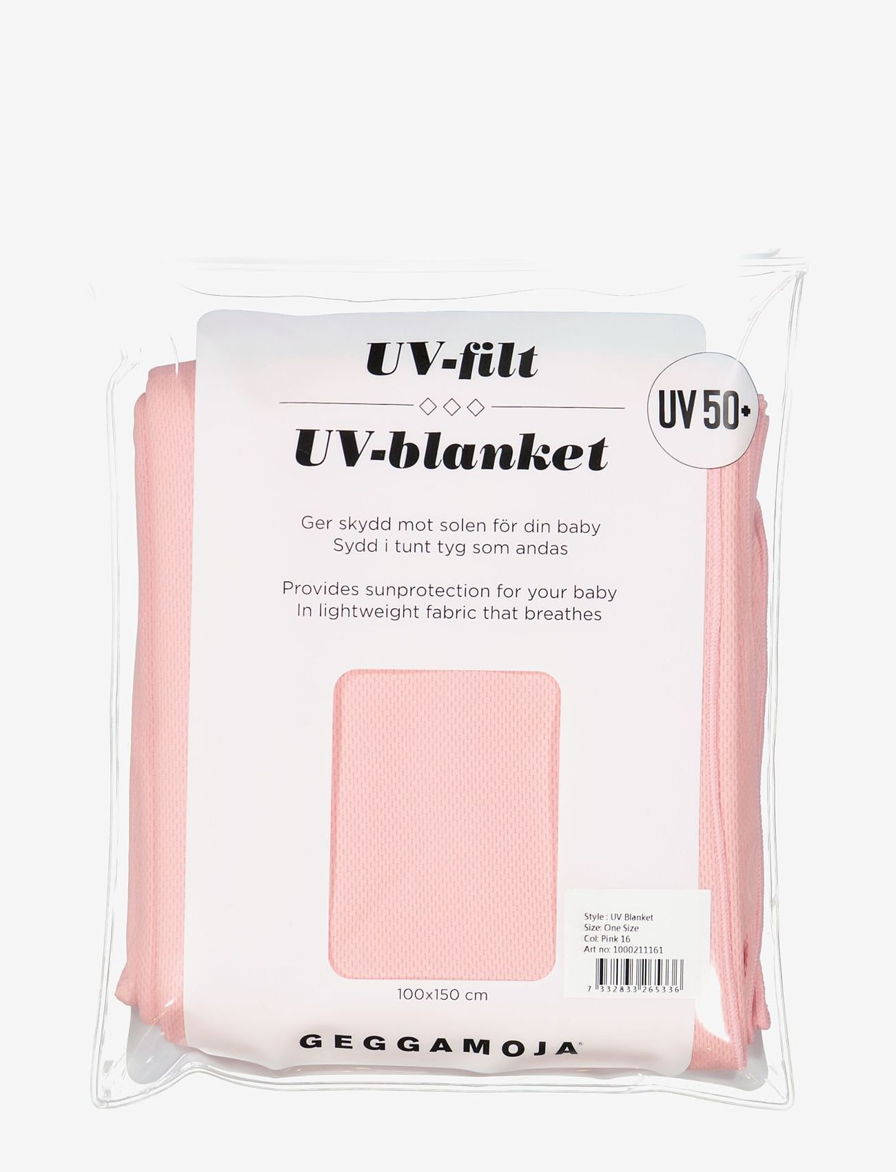 Geggamoja - UV Blanket - babytæpper - pink - 0