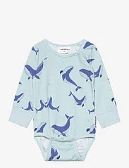 Geggamoja - Bamboo Body Long-sleeve - lowest prices - l,blue whale - 0