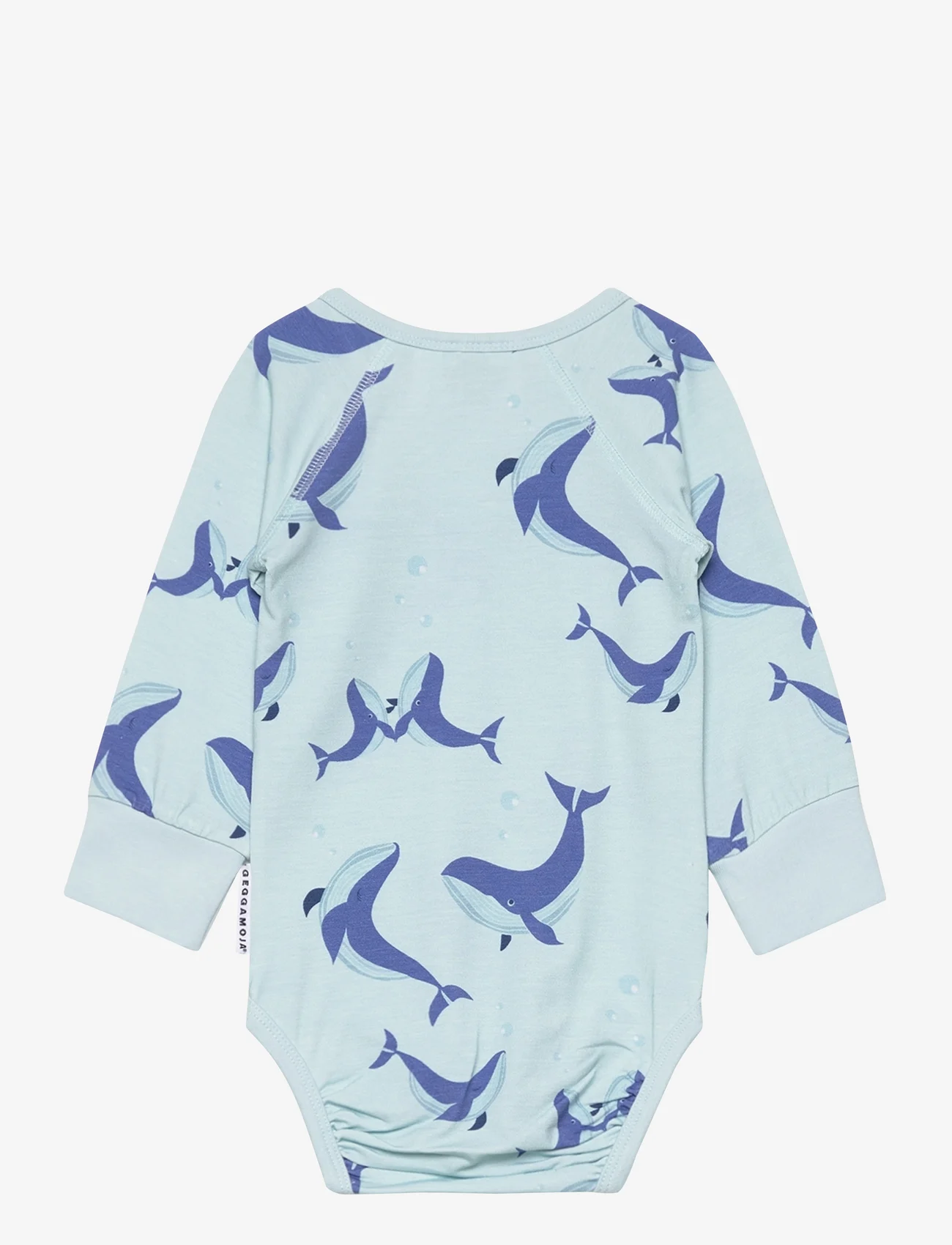 Geggamoja - Bamboo Body Long-sleeve - lowest prices - l,blue whale - 1