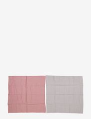 Geggamoja - 2-pack Muslin blankets - muslīna sedziņas - dust pink/grey - 1