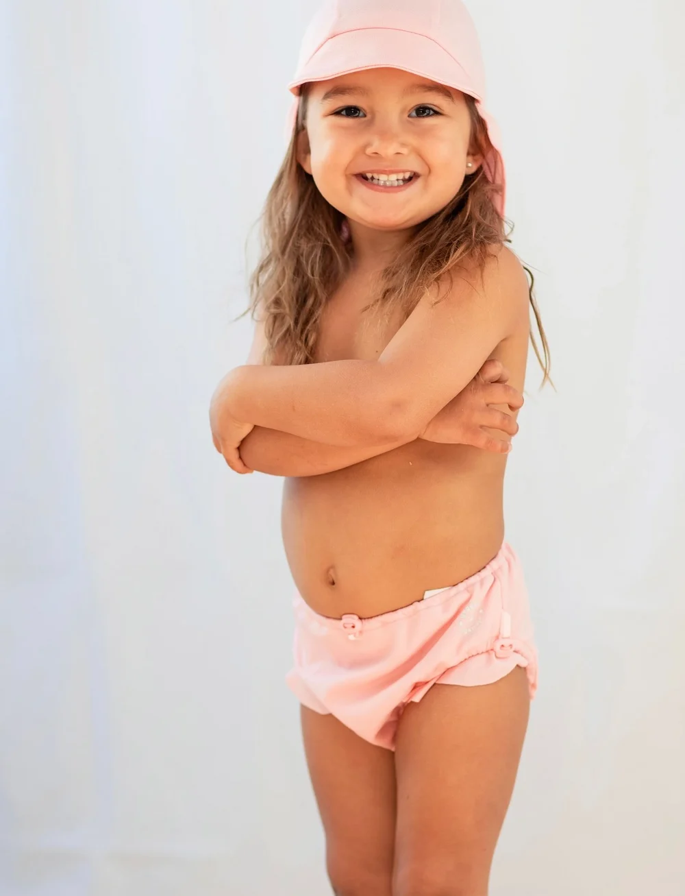 Geggamoja - UV Baby swim pant frill Pink 16 62/68 - badblöjor - pink - 0