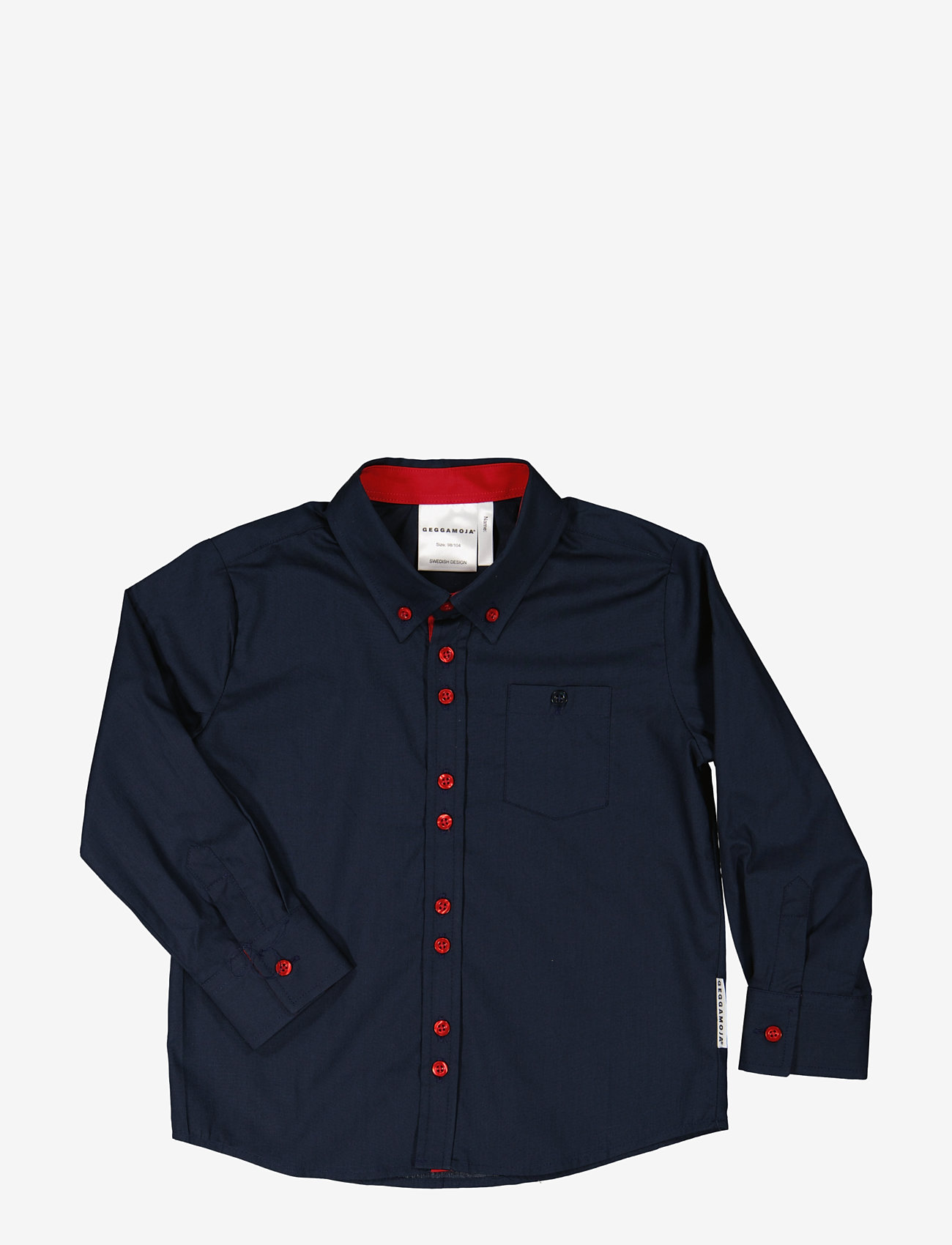 Geggamoja - Shirt Navy - langærmede skjorter - navy - 0