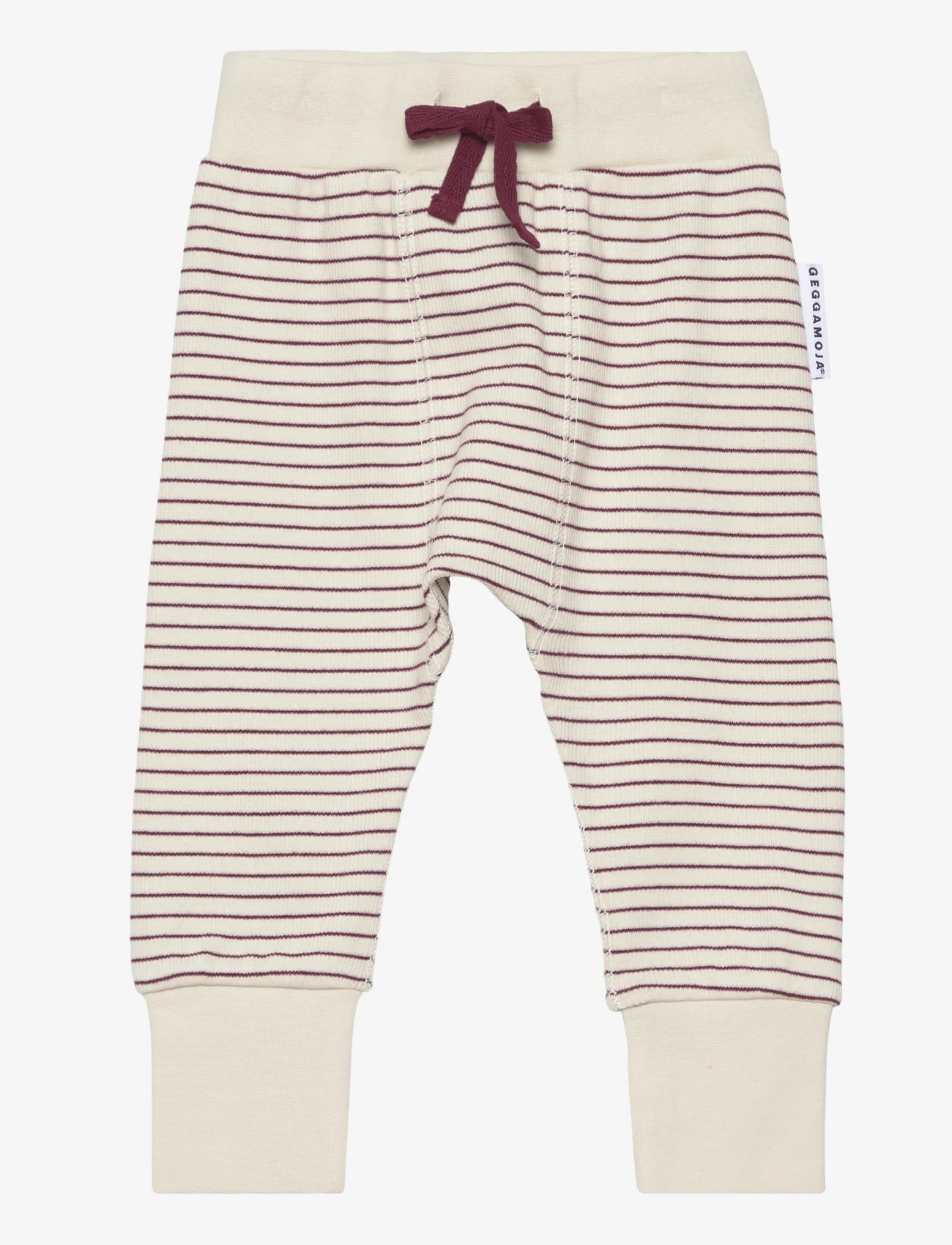 Geggamoja - Baby pant - sporta bikses - burgundy stripe - 0