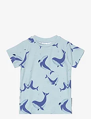 Geggamoja - Bamboo T-shirt - kurzärmelige - l,blue whale - 0
