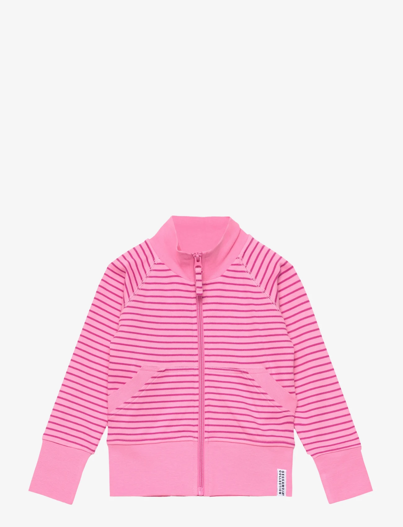 Geggamoja - Zip Sweater - medvilniniai megztiniai ir džemperiai su gobtuvu - pink - 0