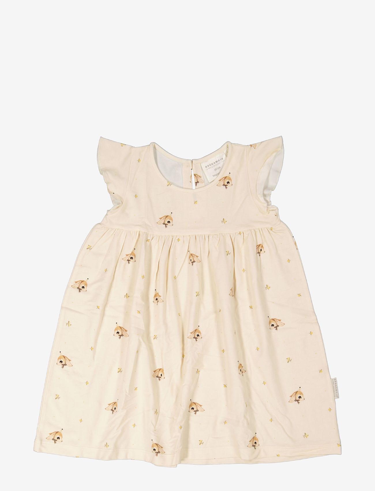 Geggamoja - Geggamoja X Mrs Mighetto Bamboo Frill Dress - sleeveless baby dresses - beige - 0
