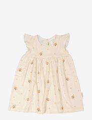 Geggamoja - Geggamoja X Mrs Mighetto Bamboo Frill Dress - sleeveless baby dresses - beige - 0