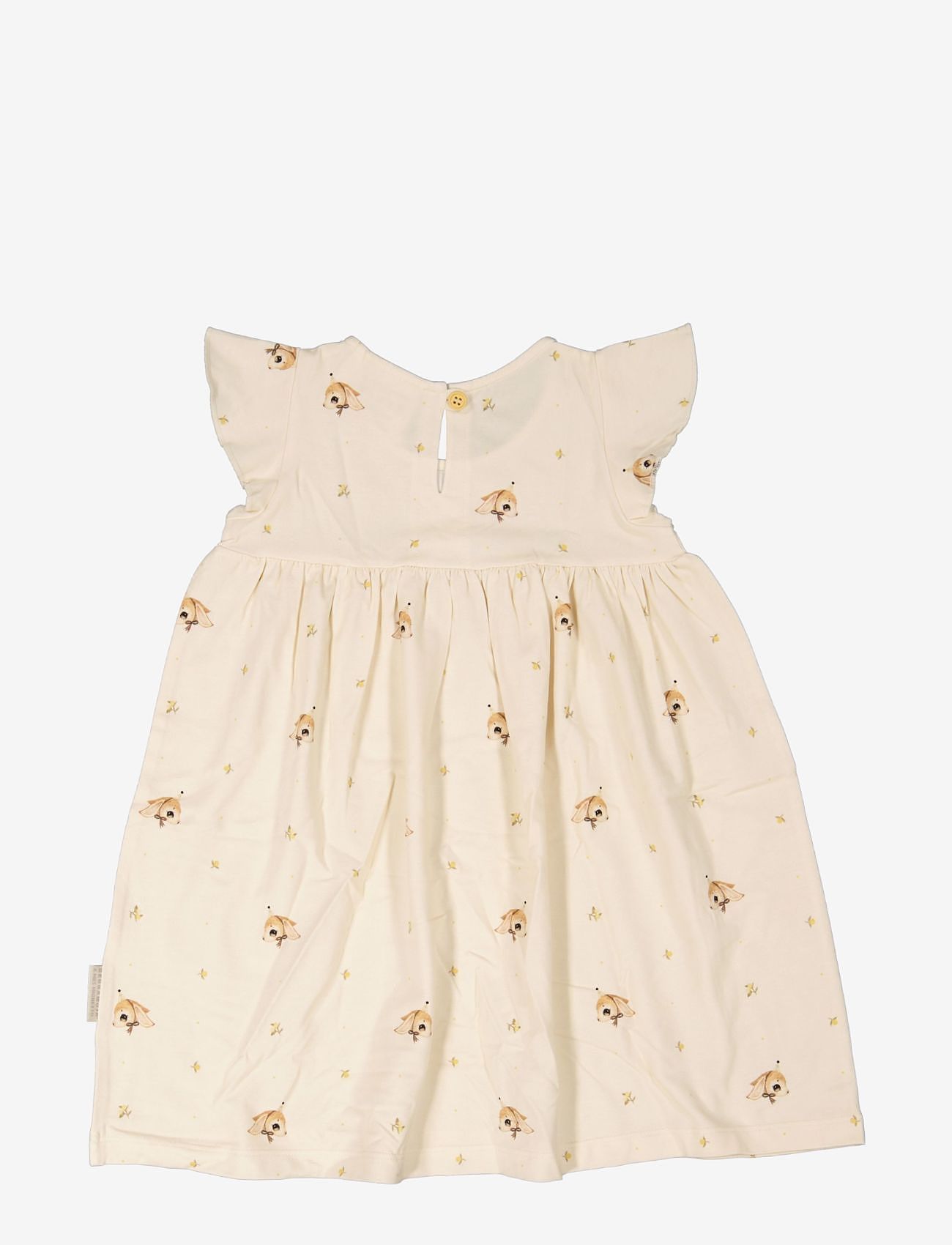Geggamoja - Geggamoja X Mrs Mighetto Bamboo Frill Dress - sleeveless baby dresses - beige - 1