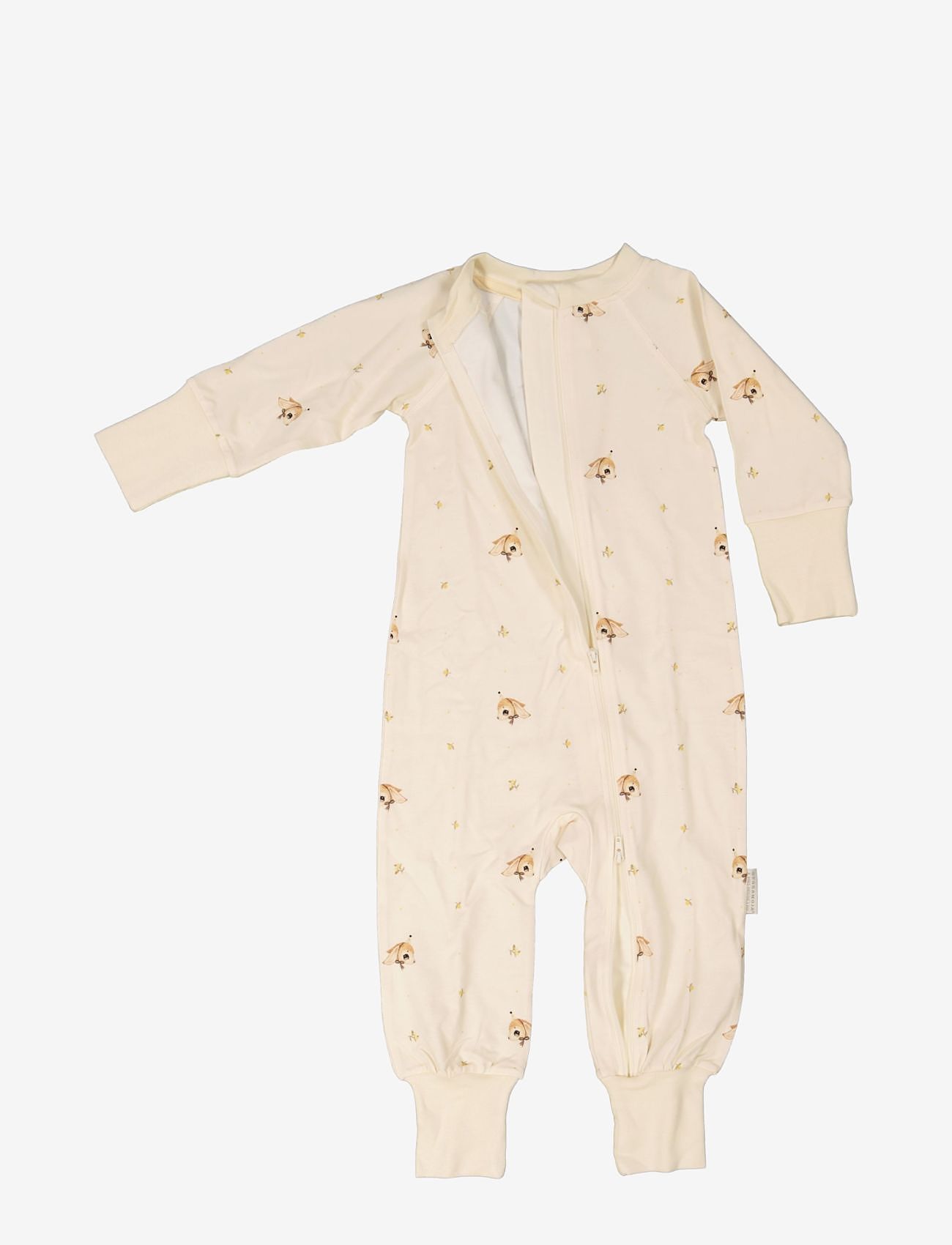 Geggamoja - Geggamoja X Mrs Mighetto Bamboo Baby Pyjamas - slaapoveralls - beige - 1