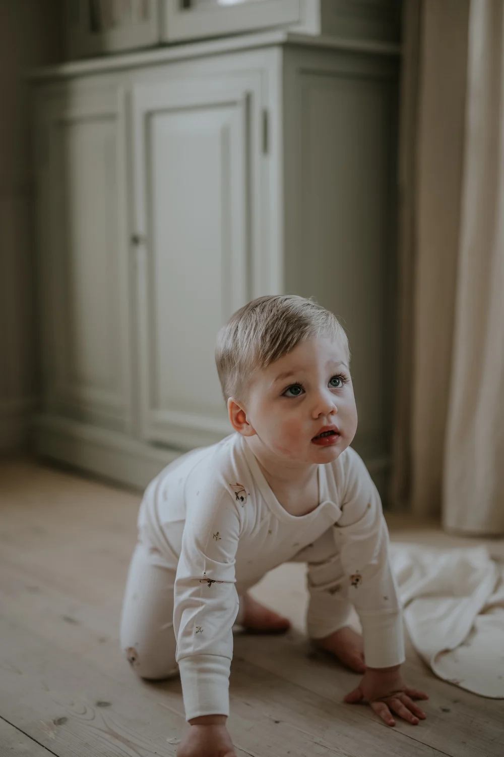 Geggamoja - Geggamoja X Mrs Mighetto Bamboo Body L.S - wzorzyste body z długimi rękawami - beige - 0