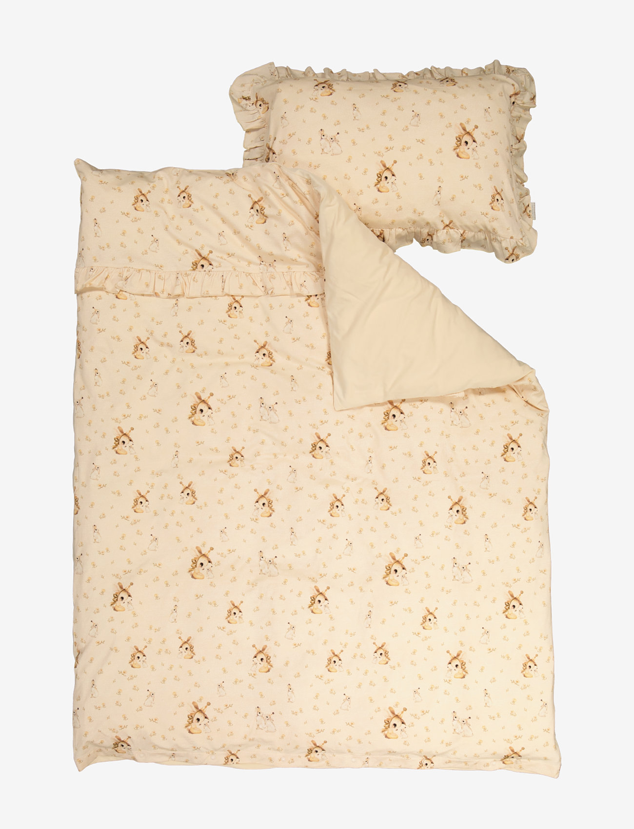 Geggamoja - Bamboo bedding crib Stella pouder - sängkläder - pink - 0