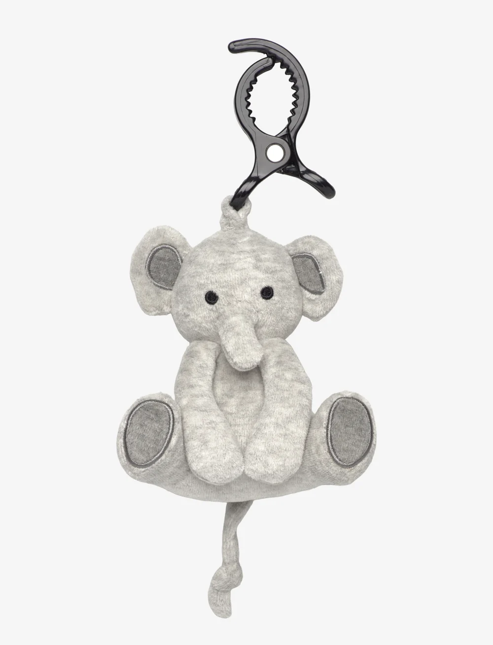 Geggamoja - Stroller soft toy Grey elephant - kinderwagen-accessoires - grey mel elephant - 0