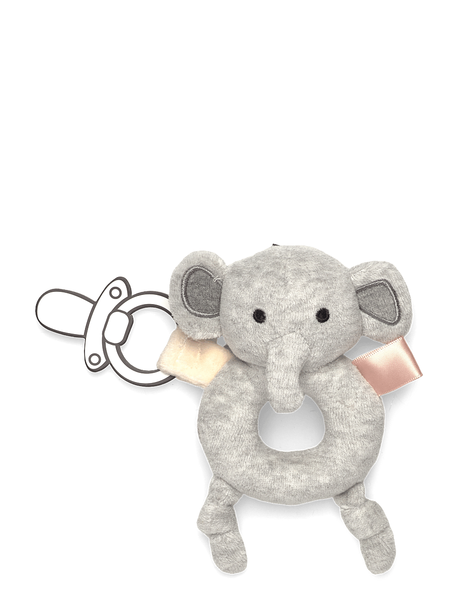 Geggamoja - Ring Rattle - barškučiai - grey mel elephant - 0