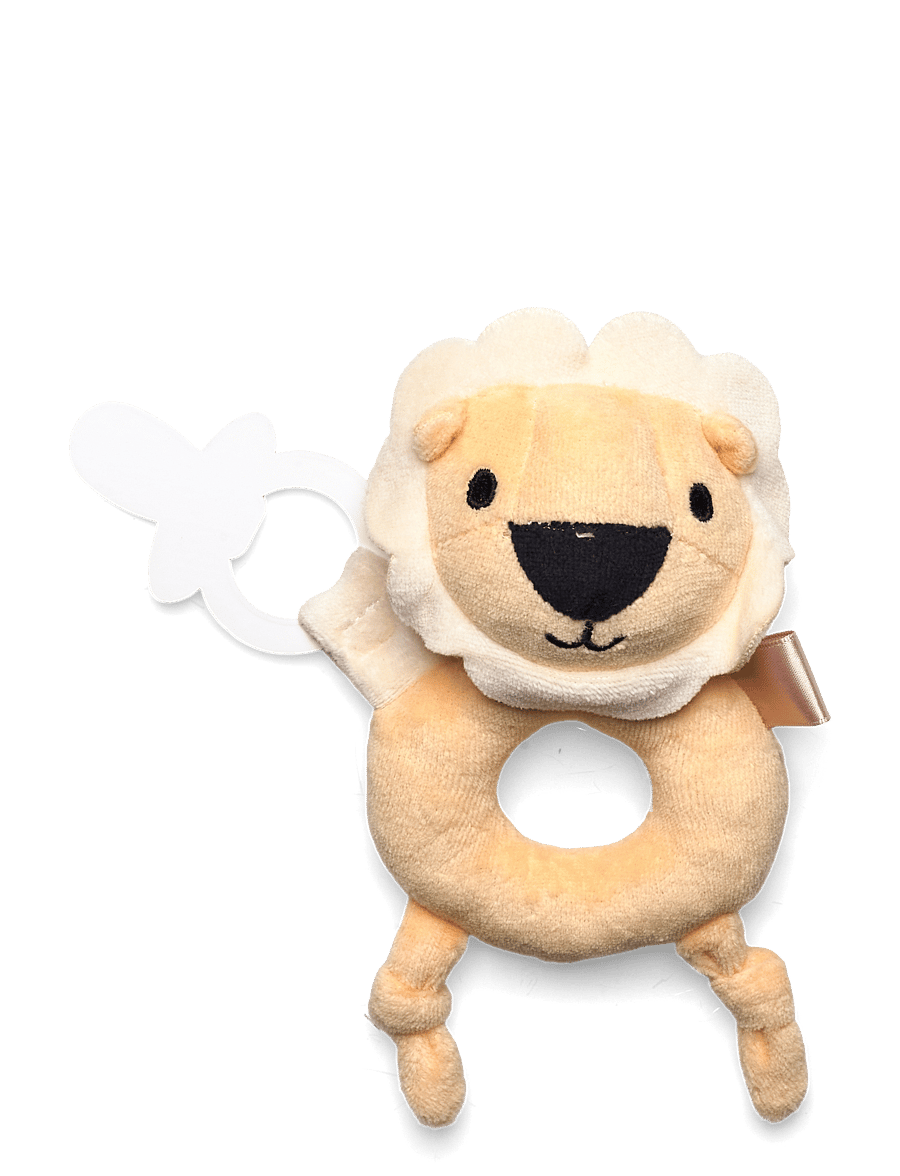Geggamoja - Ring Rattle - rasseln - yellow lion - 0