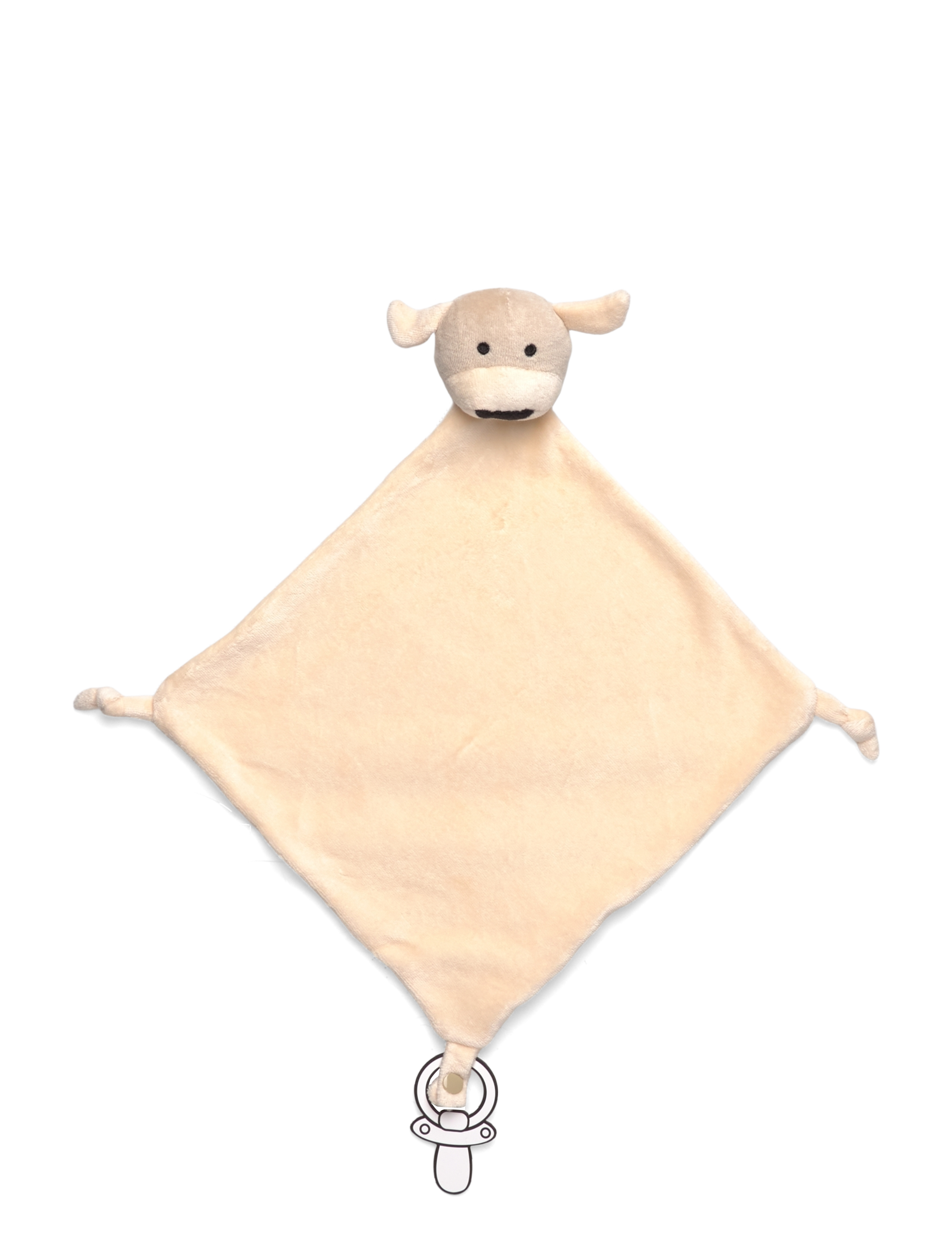 Geggamoja Velour Blanket Yellow Lion, One Size, Cream, Babysøvn > Nusseklude, Børn