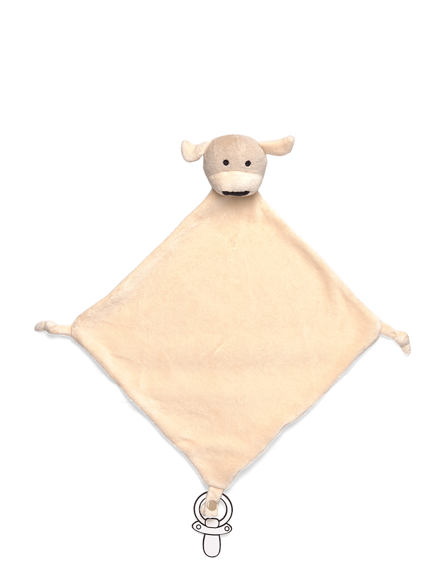 Geggamoja - Velour Blanket Yellow Lion - schmusetuch - beige doddi - 0