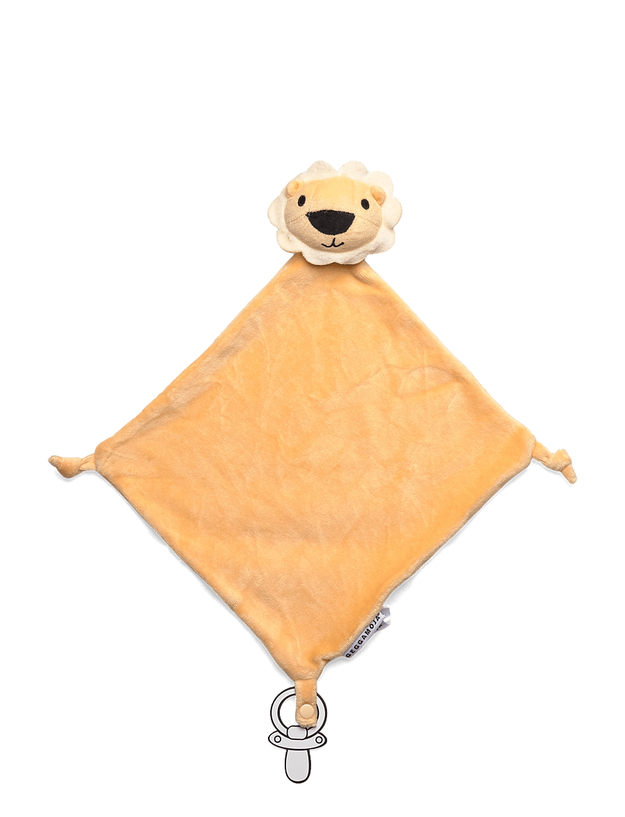 Geggamoja - Velour Blanket Yellow Lion - schmusetuch - yellow lion - 0
