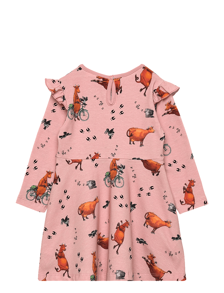 Geggamoja - Mamma Mu Flared dress Blush pink - langärmelige babykleider - pink - 1