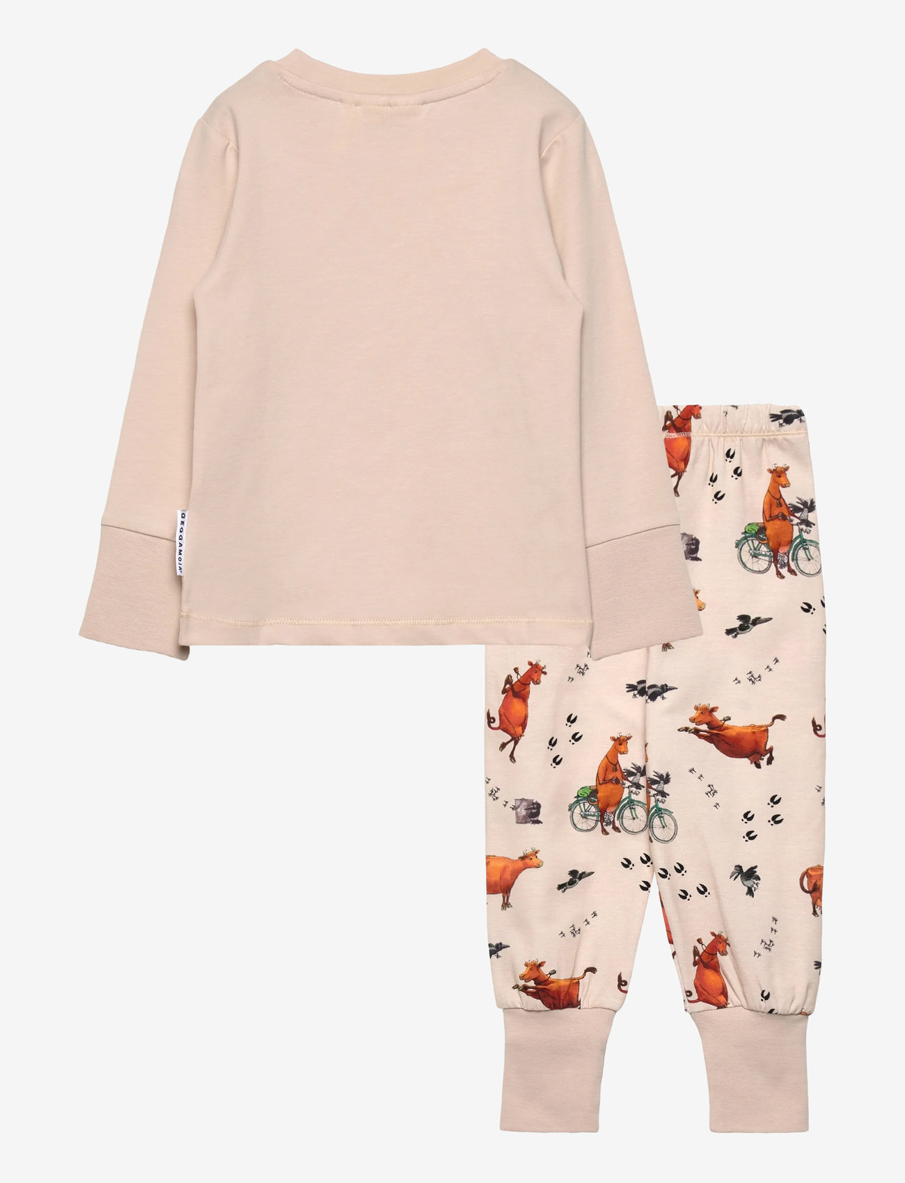 Geggamoja - Mamma Mu Two Piece Pyjamas - komplektid - beige - 1