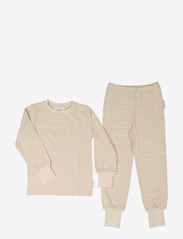 Geggamoja - Two pcs pyjamas Classic - sett - beige - 0