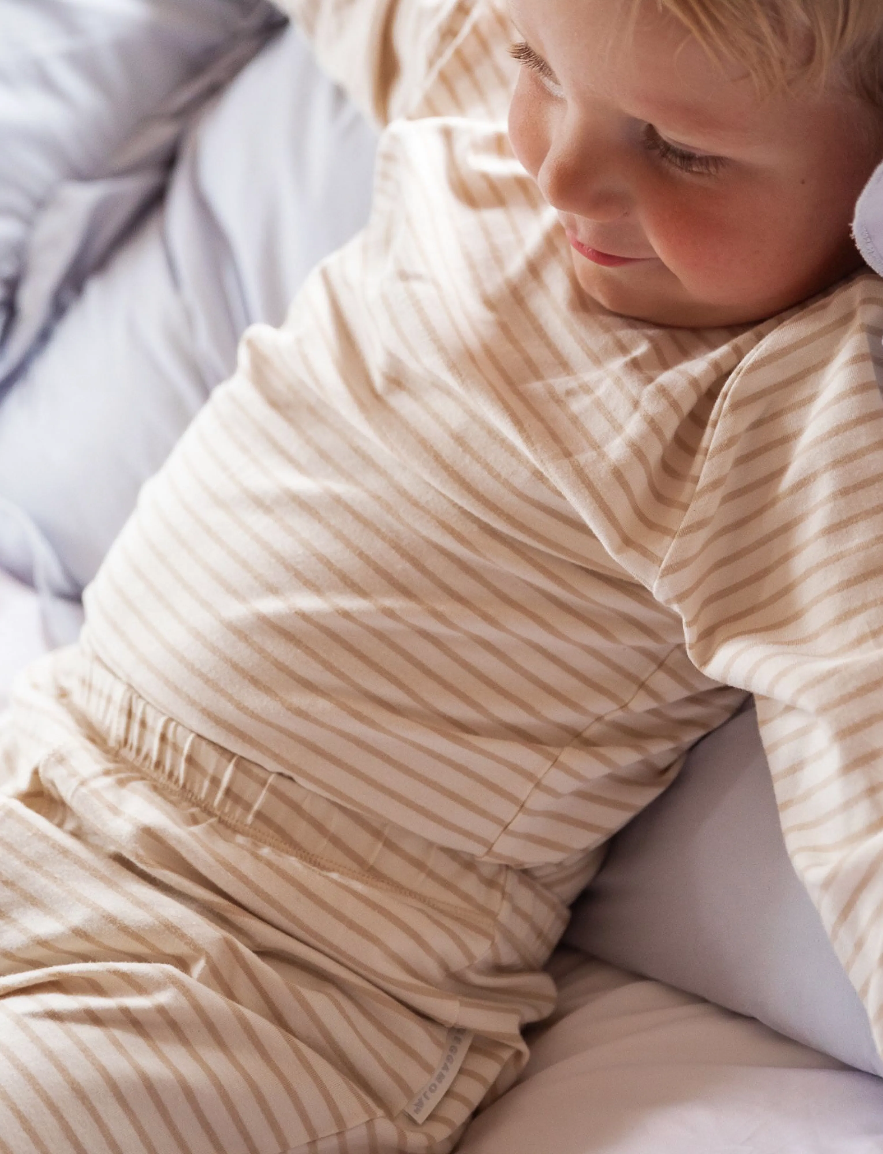 Geggamoja Two Pcs Pyjamas Classic, 122-128, Pyjamas, Beige - Pyjama Sets, Kinder