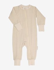 Geggamoja - Two way zip - pyjamas Classic - sleeping overalls - beige - 0