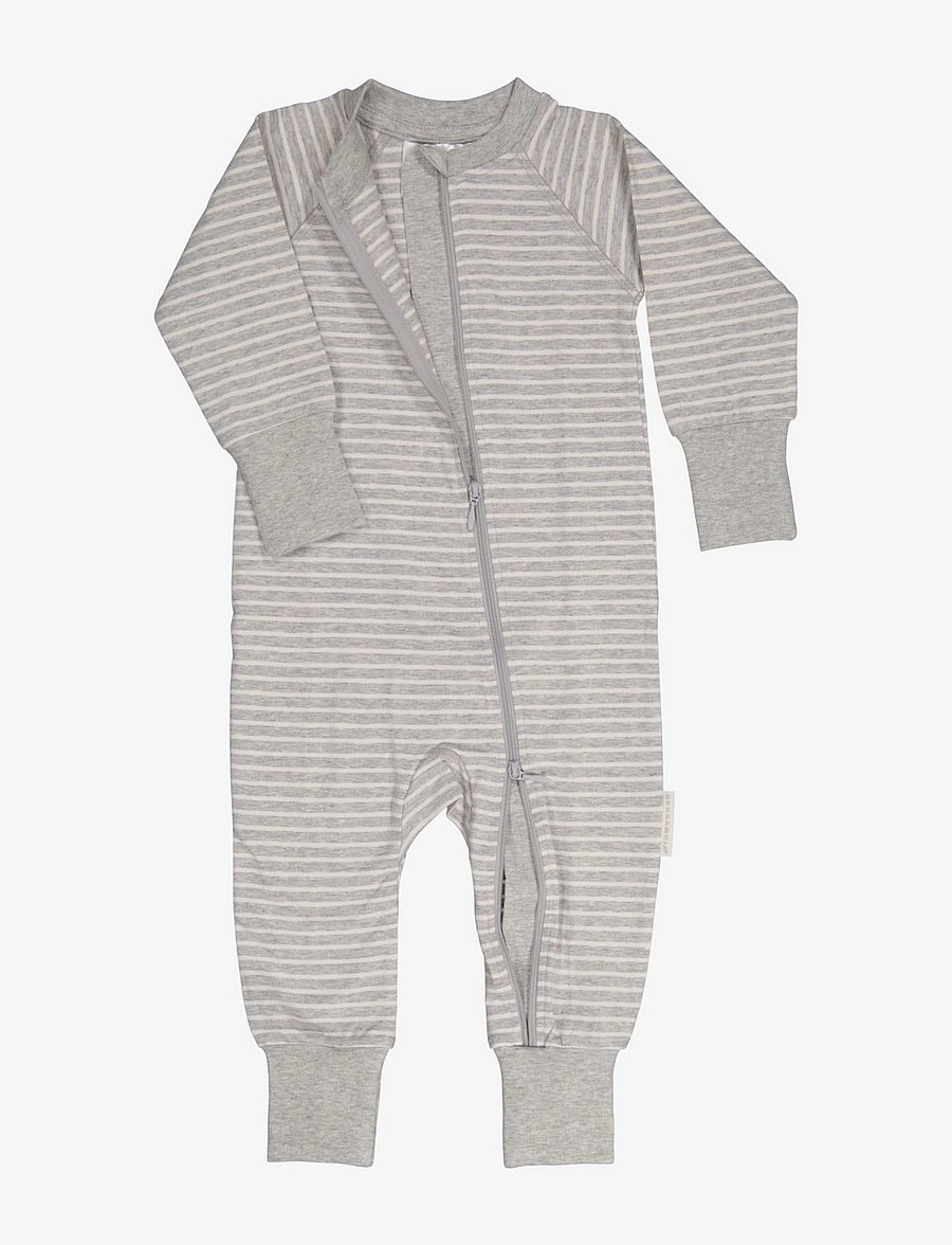 Geggamoja - Two way zip - pyjamas Classic - natdragter - grey - 2