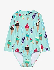 Geggamoja - UV-Swim suit Long-sleeve - swimsuits - mint ice cream - 0