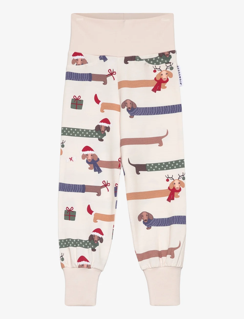 Geggamoja - Bamboo baby pants Santa dogs - mjukisbyxor - santa dogs - 0