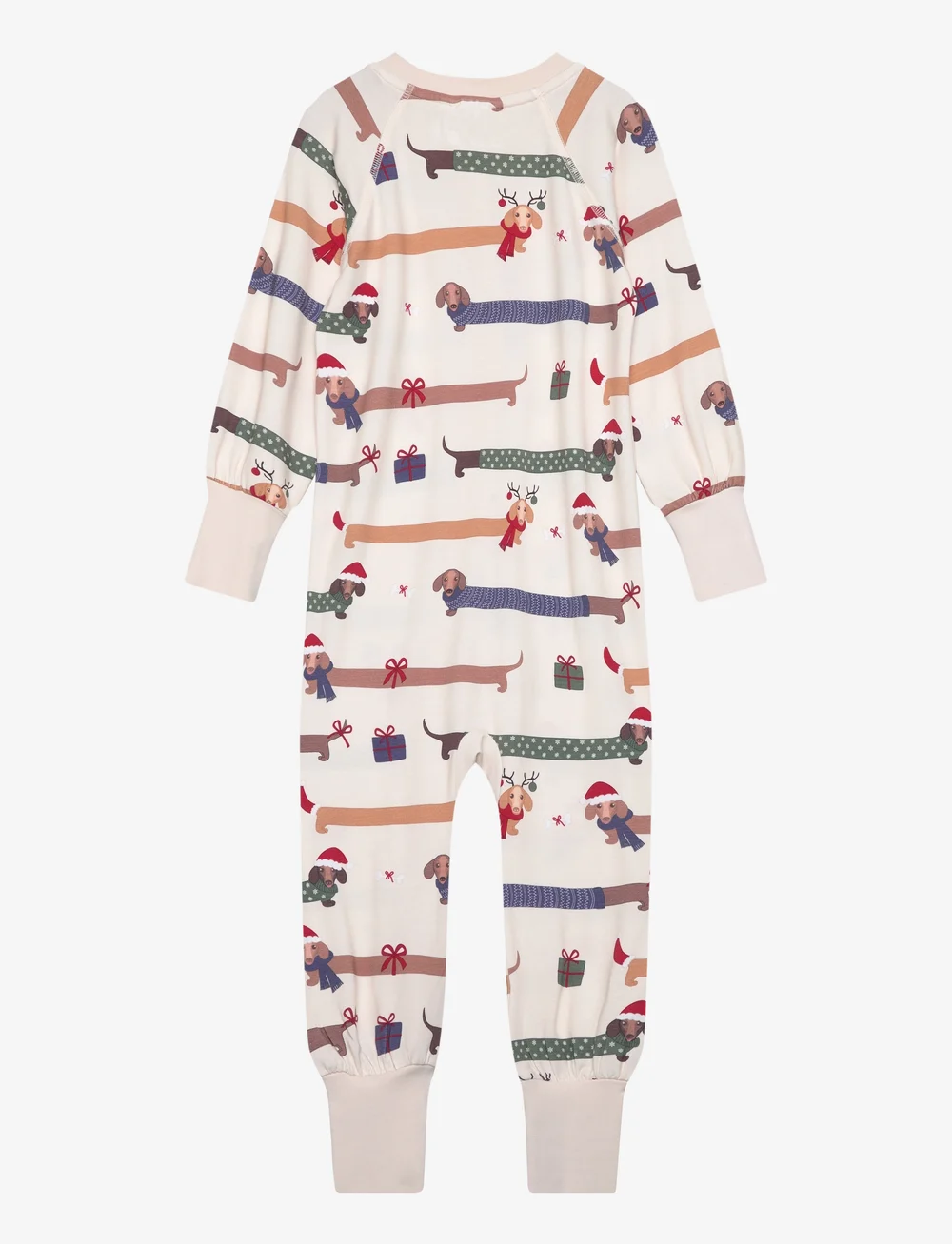Geggamoja - Bamboo two way zip pyjamas Santa dogs - natdragter - santa dogs - 1