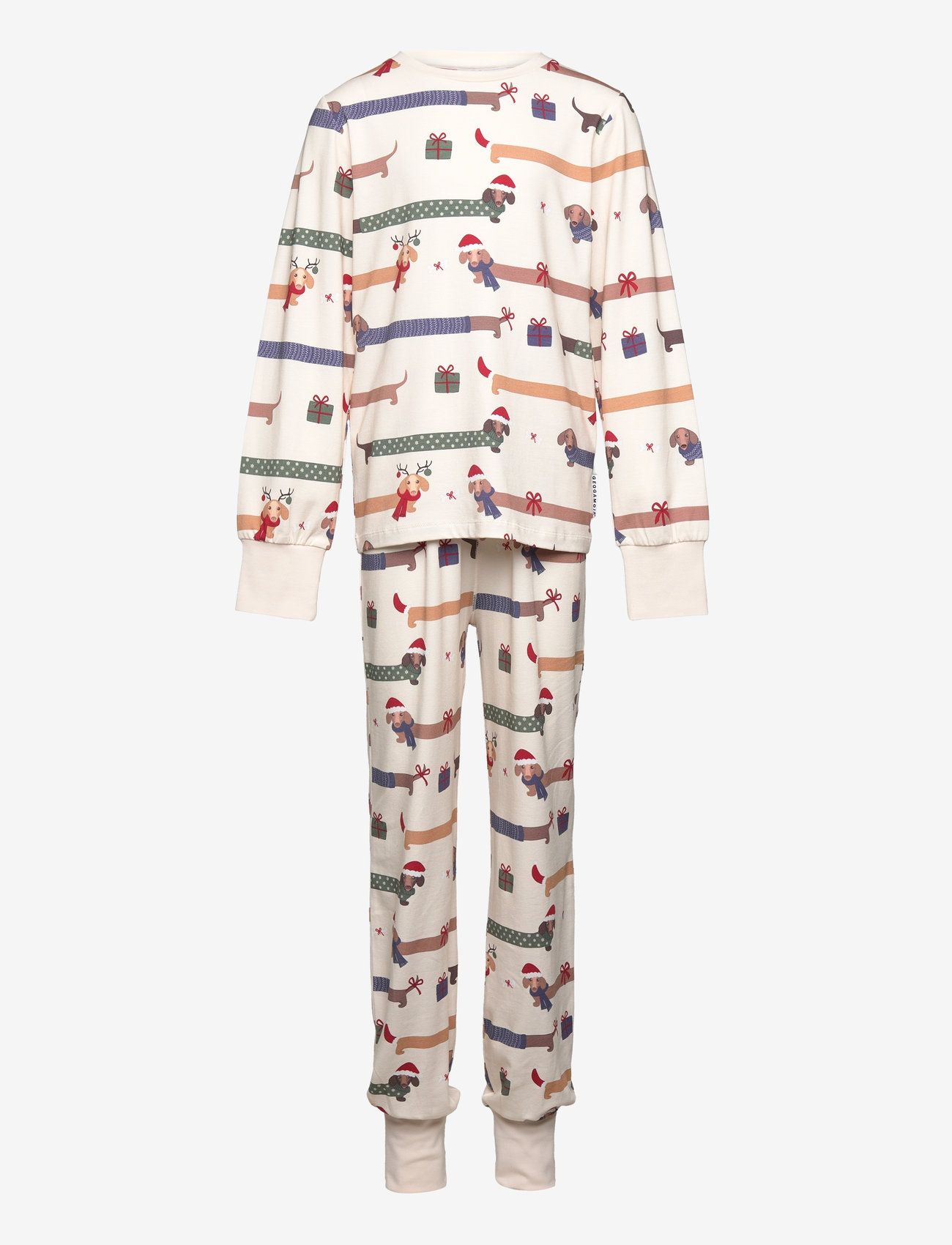 Geggamoja - Bamboo two piece pyjamas Santa dogs - pyjama-sets - santa dogs - 0