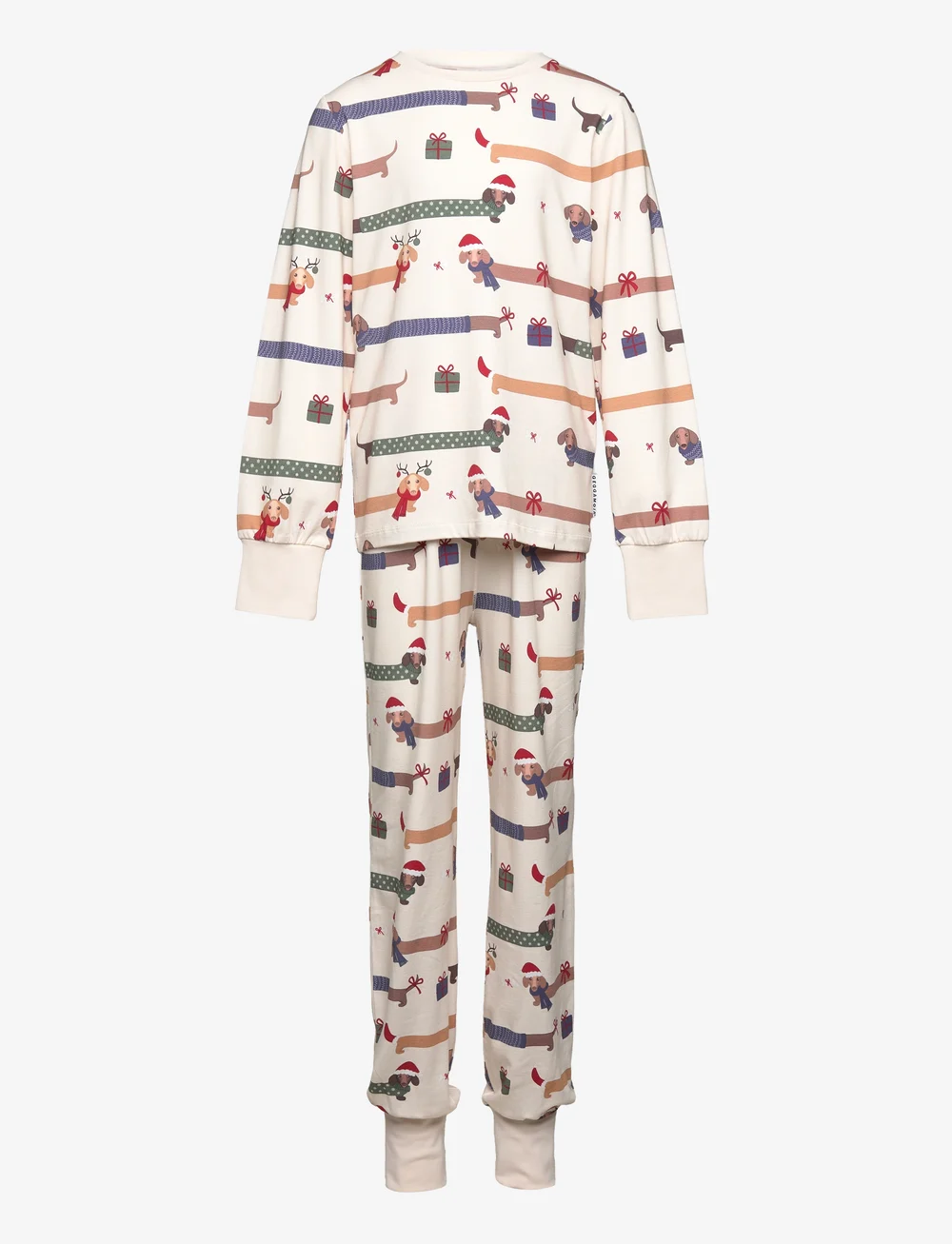 Geggamoja - Bamboo two piece pyjamas Santa dogs - pyjama-sets - santa dogs - 0