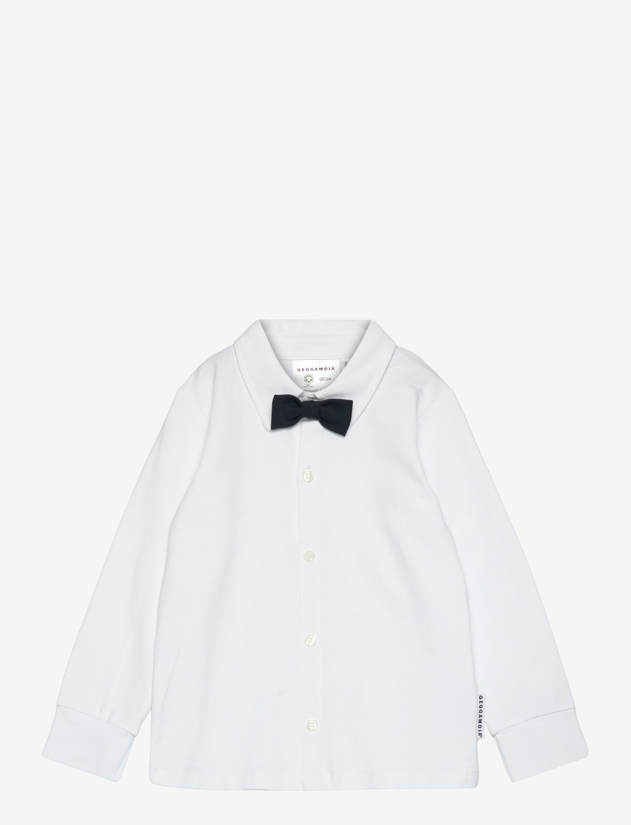 Geggamoja - Shirt bow White - långärmade pikéer - white - 0