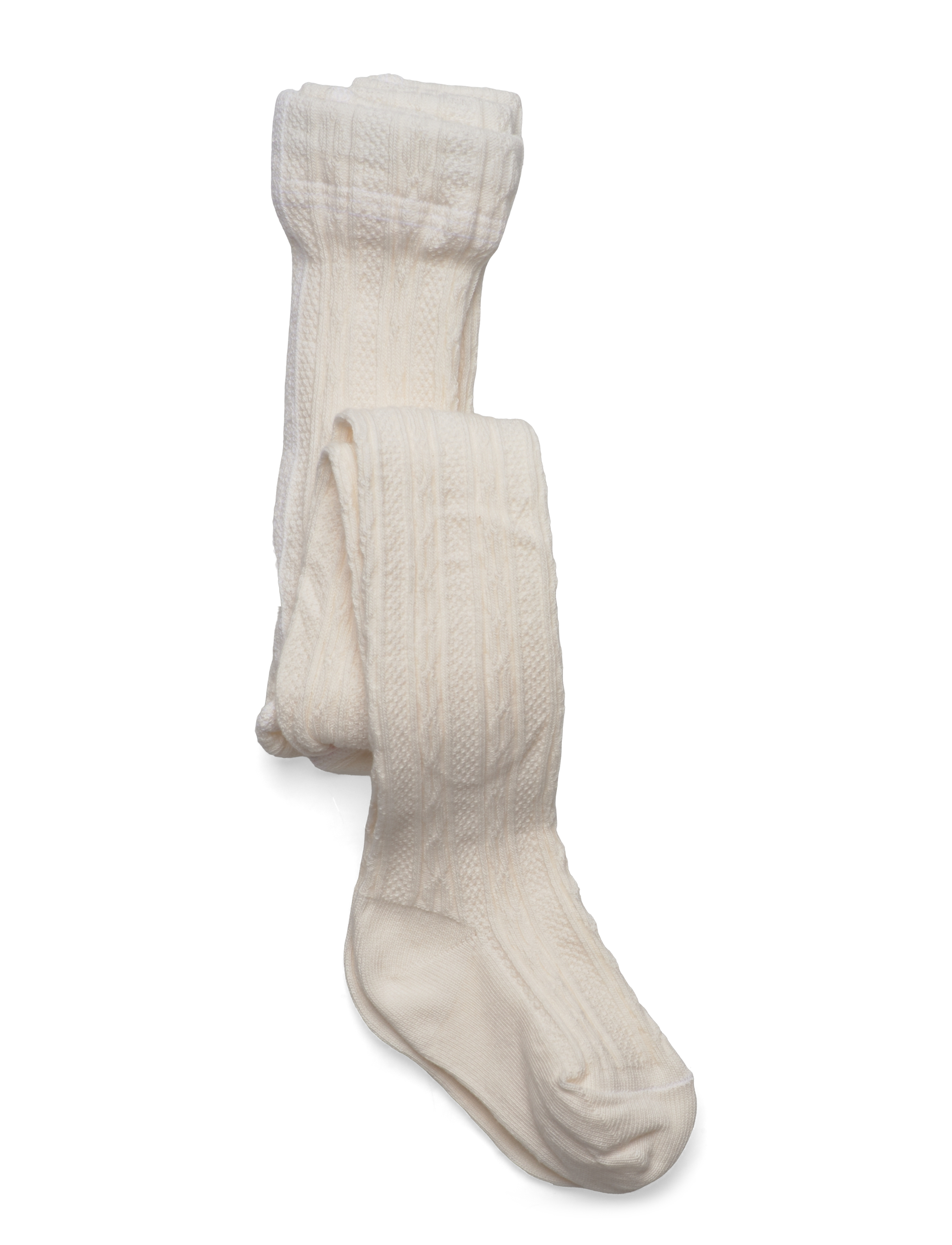 Geggamoja - Cable knitted stockings Offwhite - pėdkelnės - offwhite - 0