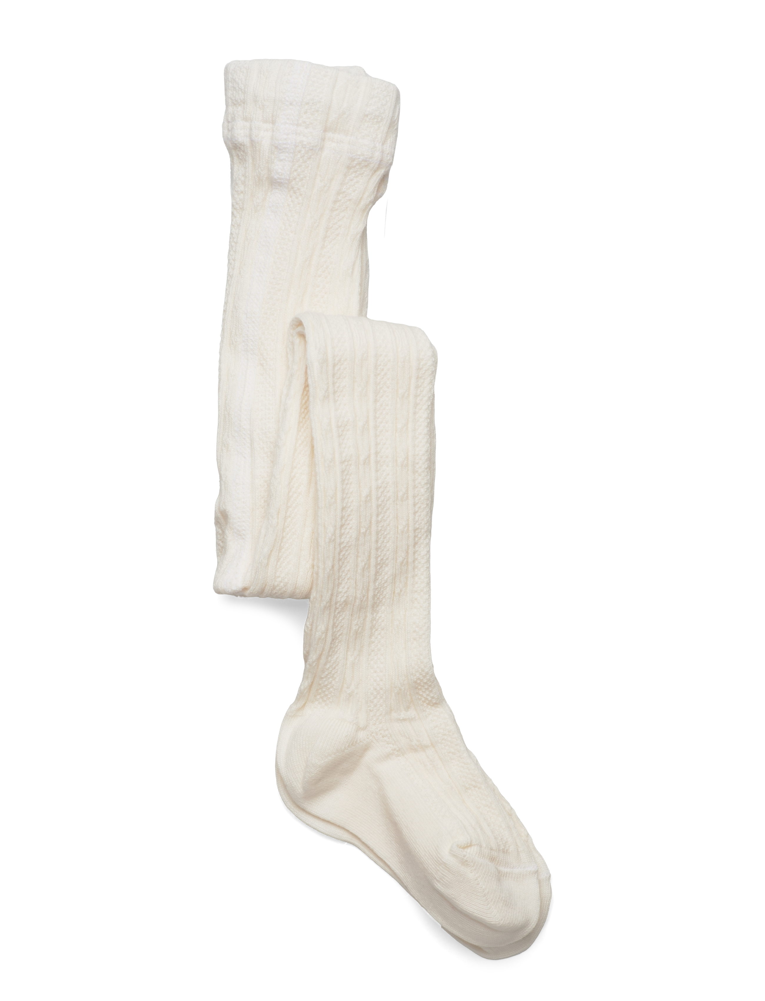 Geggamoja Cable knitted stockings Offwhite - Op til 25% - OFFWHITE / cream