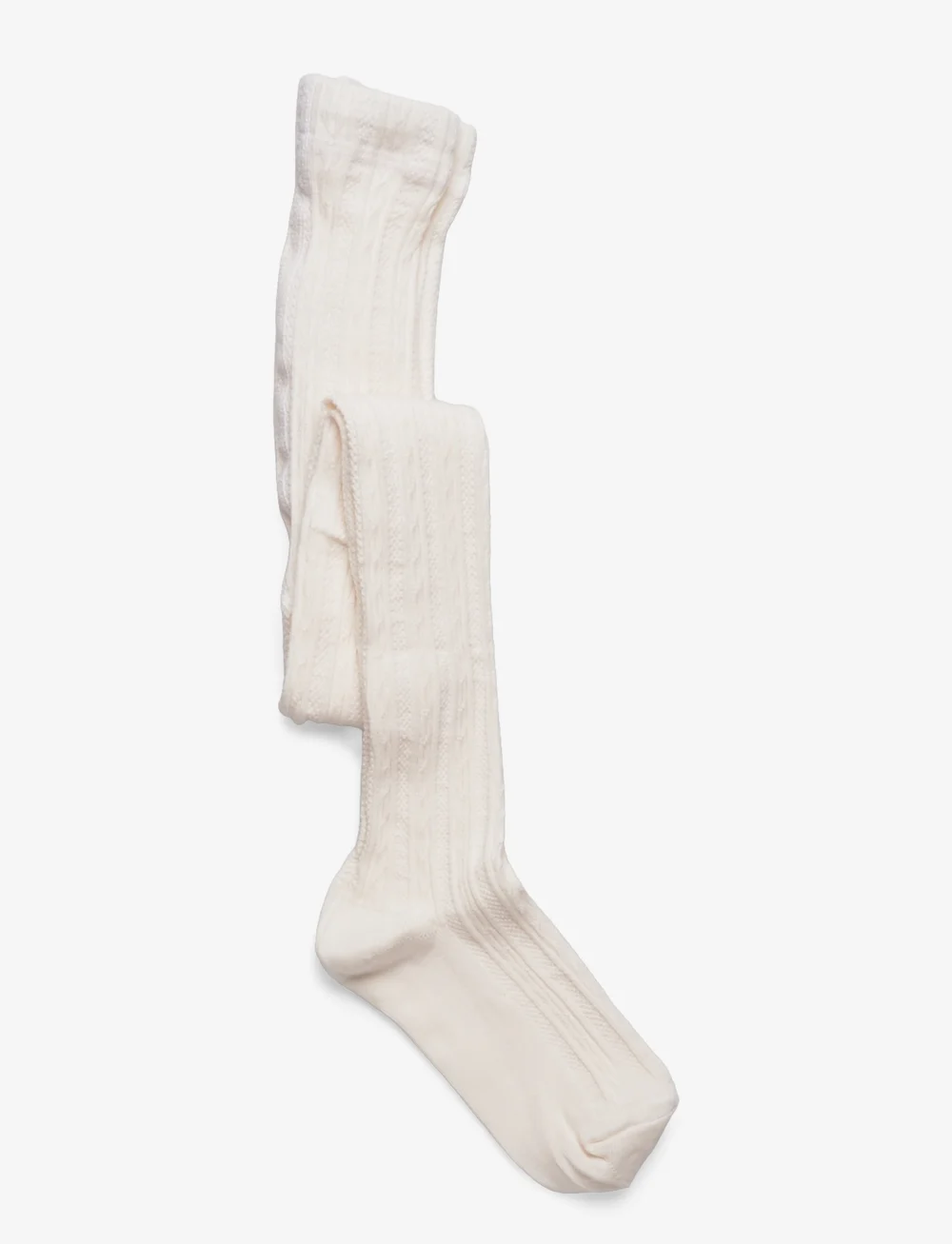 Geggamoja - Cable knitted stockings Offwhite - strømpebukser - offwhite - 0